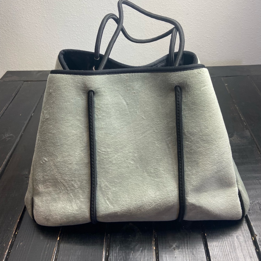 Chuchka Gray Tote‎ Australian large bag Faux fur Neoprene